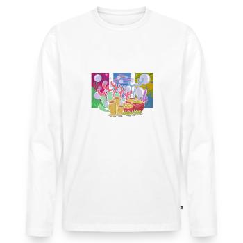 Récifs coralliens, récifs colorés, environnement - T-shirt manches longues Premium bio Homme - blanc - Devant - Nico (187cm)