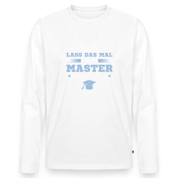 Studium Masterprüfung bestanden Master Abschluss - Männer Premium Bio Langarmshirt - Weiß - Vorne - Nico (187cm)