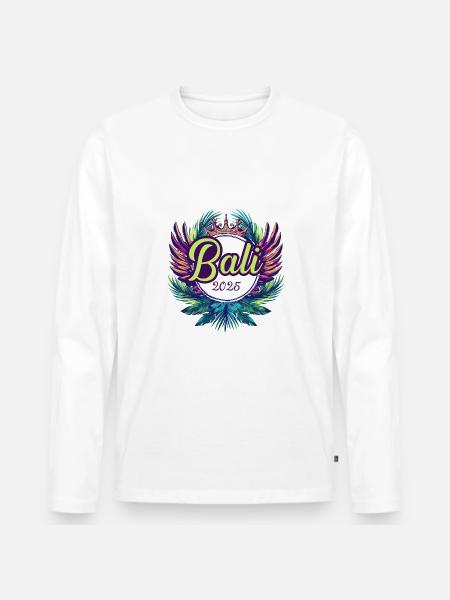 Bali 2025 Team - Men's Premium Organic Long Sleeve Shirt - white