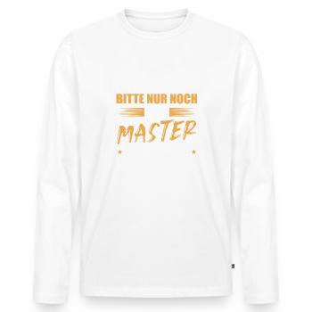 Studium Bestandene Masterprüfung Abschluss Master - Männer Premium Bio Langarmshirt - Weiß - Vorne - Nico (187cm)