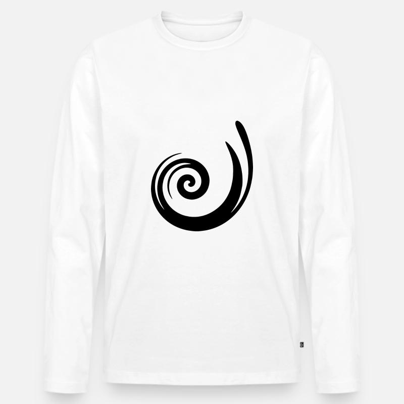 black pattern black gift idea - Men's Premium Organic Long Sleeve Shirt - white
