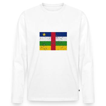 République centrafricaine - T-shirt manches longues Premium bio Homme - blanc - Devant - Nico (187cm)