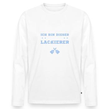 Maler Handwerk Legendärer Lackierer - Männer Premium Bio Langarmshirt - Weiß - Vorne - Nico (187cm)