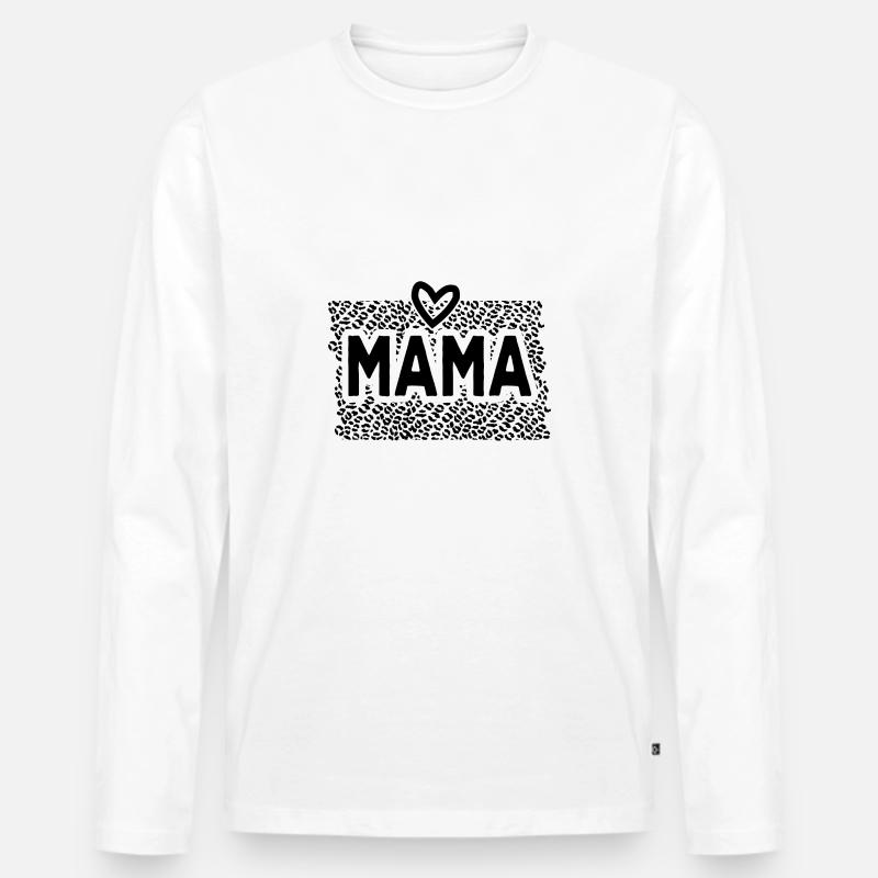 Mama - Männer Premium Bio Langarmshirt - Weiß