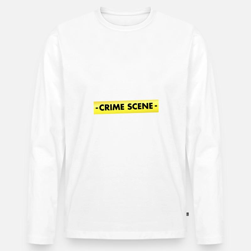 Spurensicherung - Kripo Polizei Kriminaltechnik - Männer Premium Bio Langarmshirt - Weiß