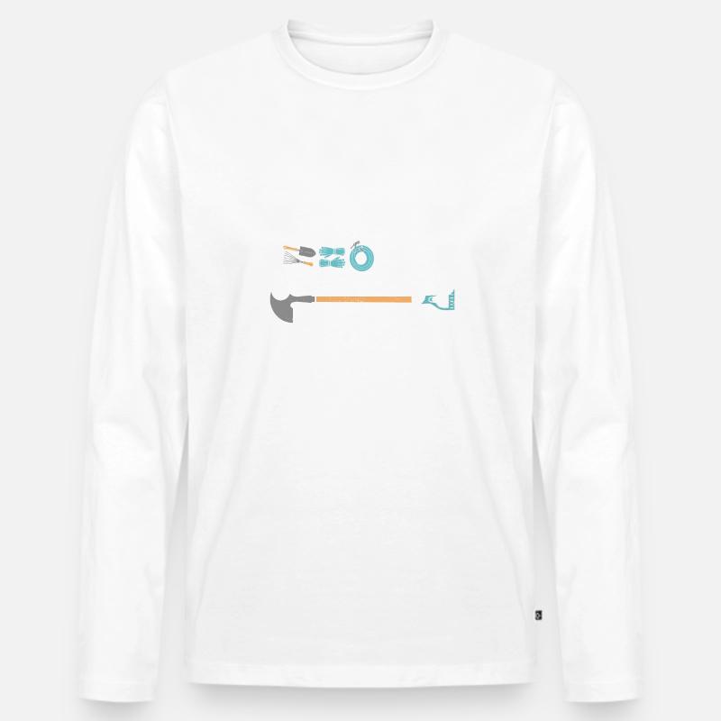 Kleingarten anfänger 100 % Selbstversorger - Männer Premium Bio Langarmshirt - Weiß