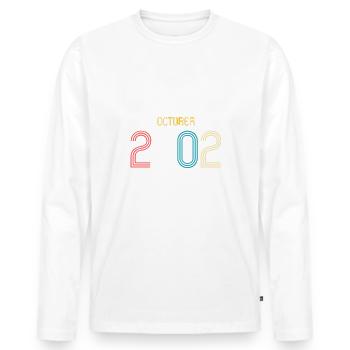 October 2002 - 20th birthday gift. Legend. - Men's Premium Organic Long Sleeve Shirt - white - Front - Nico (187cm)