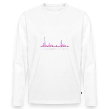 Musik Party Rave DJ Geschenkidee - Männer Premium Bio Langarmshirt - Weiß - Vorne - Nico (187cm)