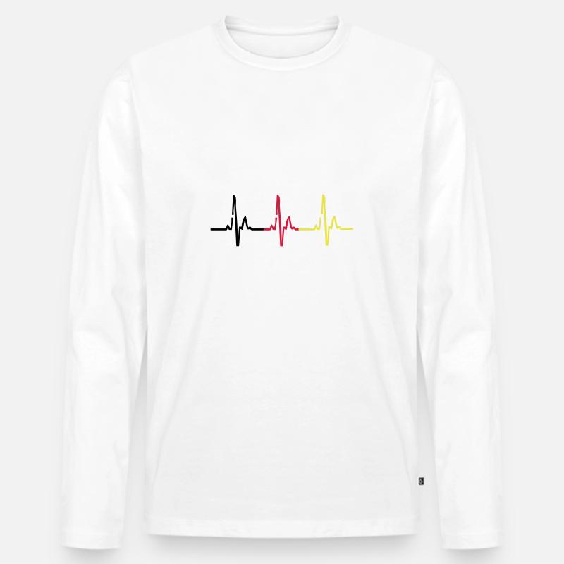 Deutschland - Männer Premium Bio Langarmshirt - Weiß