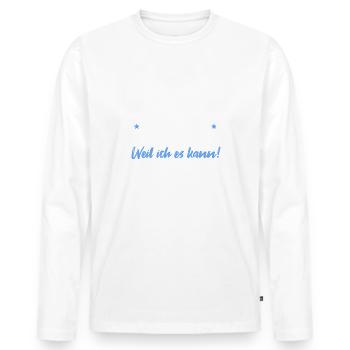 Fahrlehrer Weil ich es kann - Männer Premium Bio Langarmshirt - Weiß - Vorne - Nico (187cm)