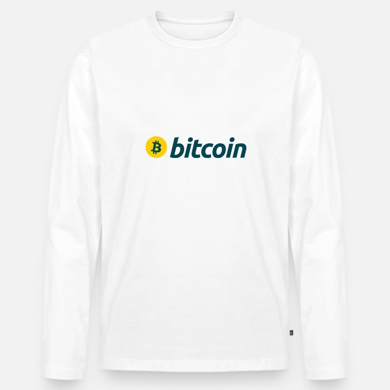 Bitcoin (Bitcoin) - Männer Premium Bio Langarmshirt - Weiß