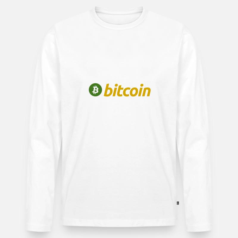 Bitcoin (Bitcoin) - Männer Premium Bio Langarmshirt - Weiß