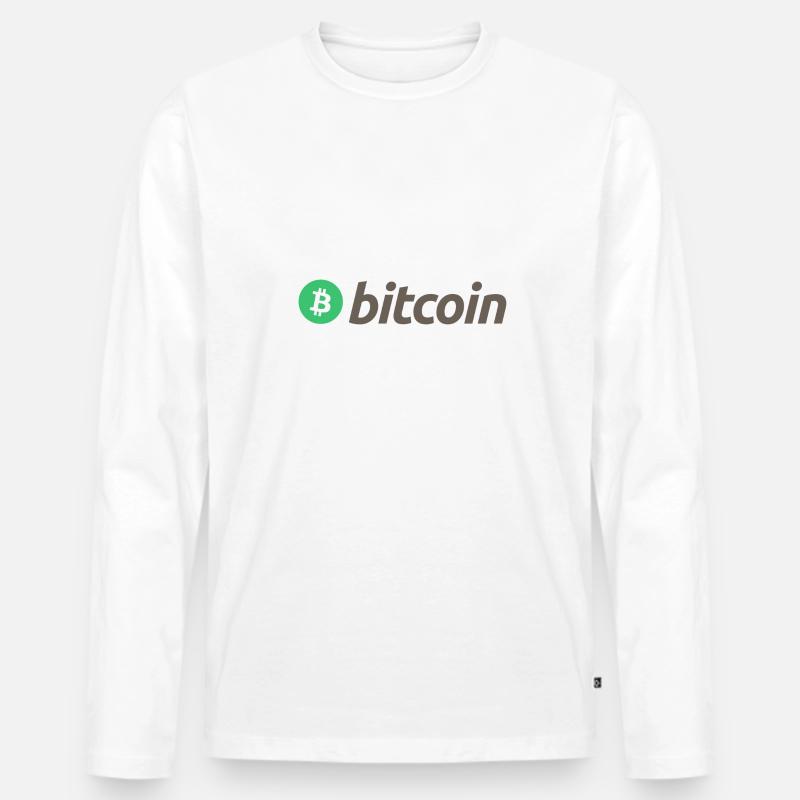 Bitcoin (Bitcoin) - Männer Premium Bio Langarmshirt - Weiß