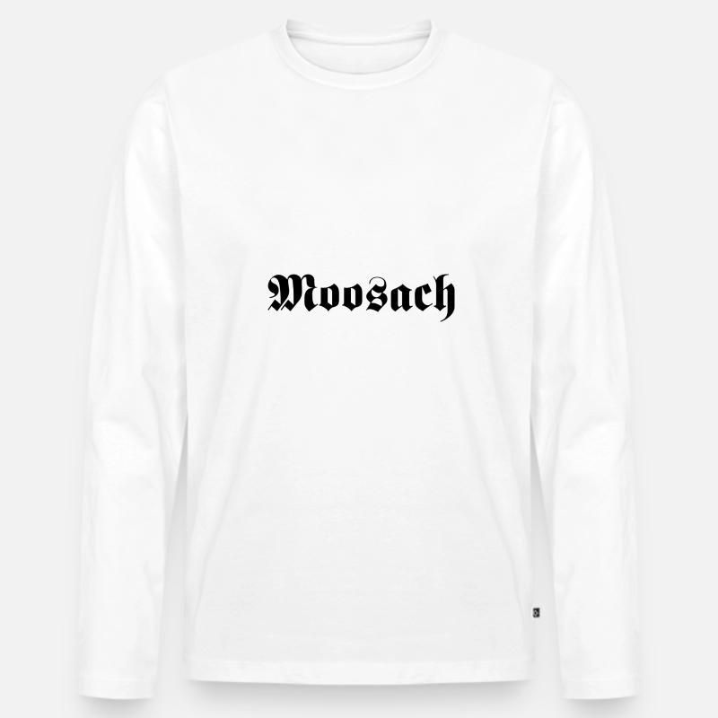 Moosach - Männer Premium Bio Langarmshirt - Weiß
