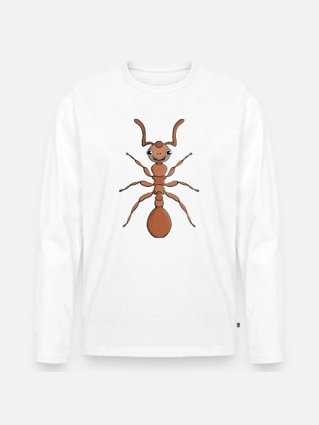 Hug an ant - Men's Premium Organic Long Sleeve Shirt - white
