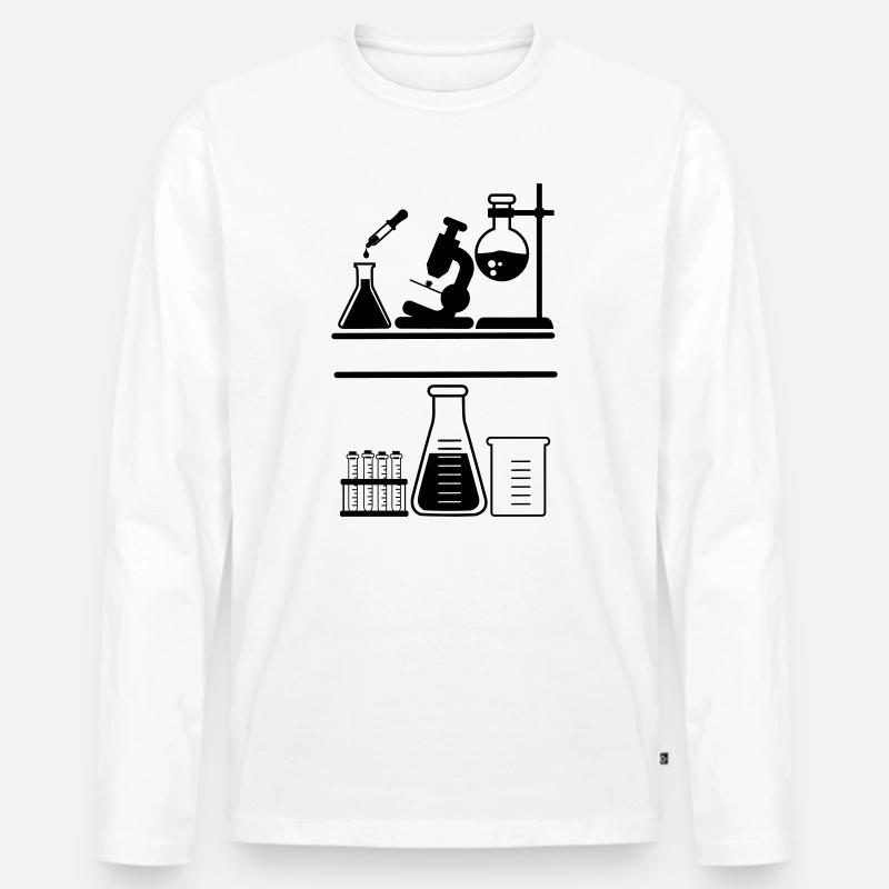 Labor - Männer Premium Bio Langarmshirt - Weiß