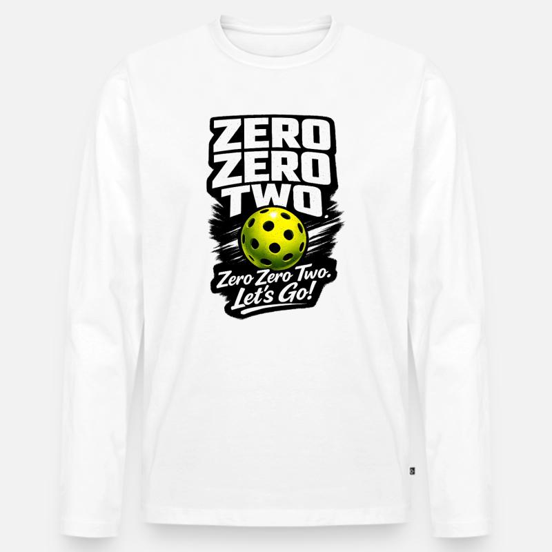Zero Zero Two – Let's Go Ball - Men's Premium Organic Long Sleeve Shirt - white