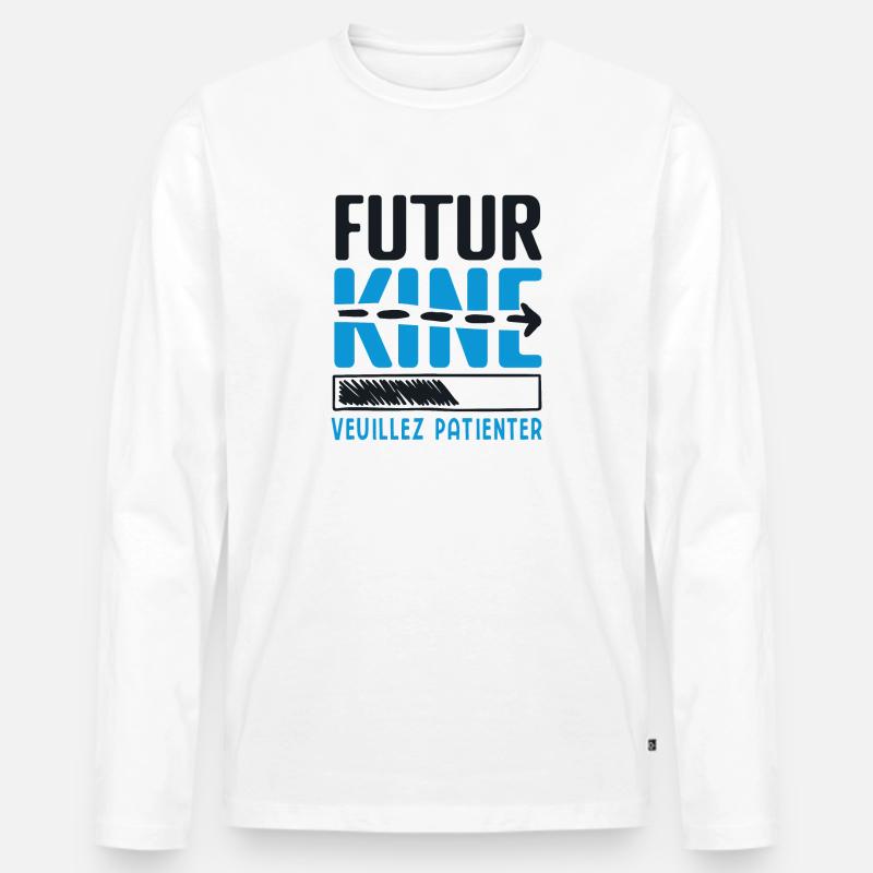 Future KINE- Geschenkidee PHYSIO - Männer Premium Bio Langarmshirt - Weiß