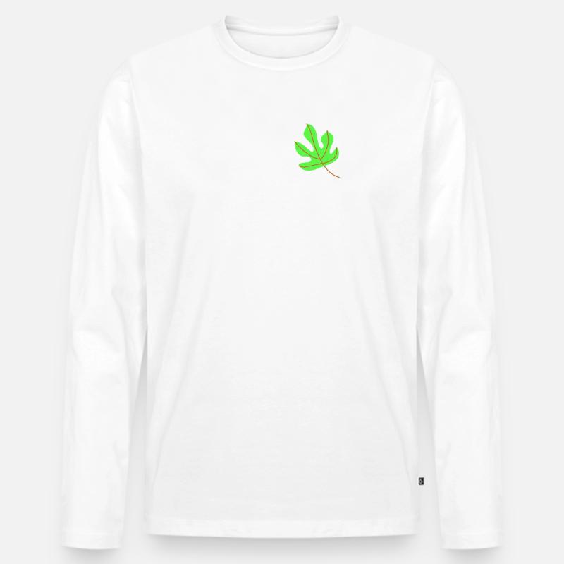 Oh je Olaf Feigenblatt Hofnarr - Männer Premium Bio Langarmshirt - Weiß