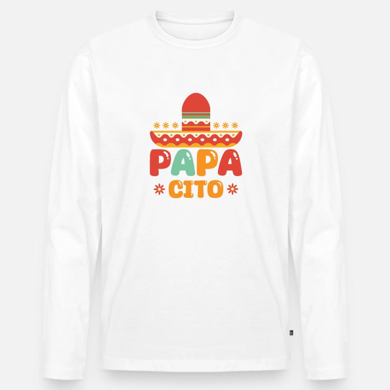 Papa Cinco De Mayo - Männer Premium Bio Langarmshirt - undefined
