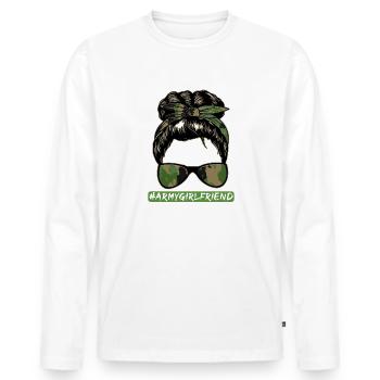 Army Girlfriend - Männer Premium Bio Langarmshirt - Weiß - Vorne - Nico (187cm)