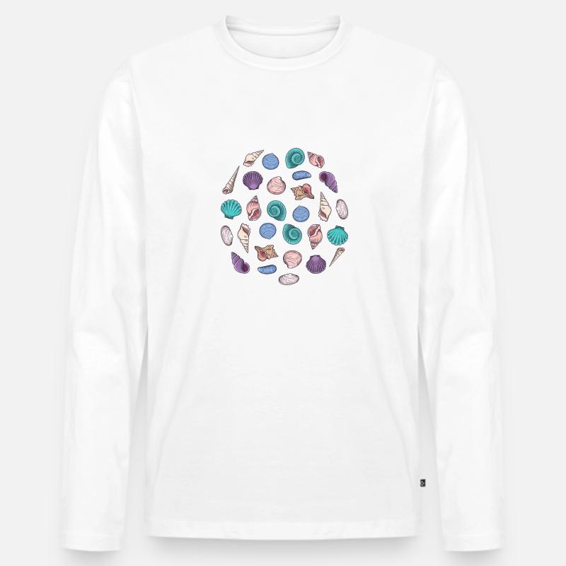 Cute Seashells - Männer Premium Bio Langarmshirt - undefined