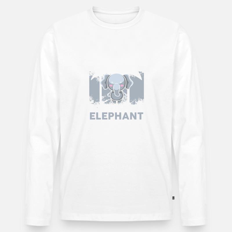 Elephants Are Awesome - Männer Premium Bio Langarmshirt - undefined