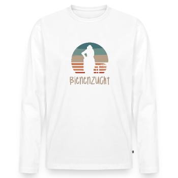 Retro Vintage Classic Beekeeping Beekeeper - Männer Premium Bio Langarmshirt - Weiß - Vorne - Nico (187cm)