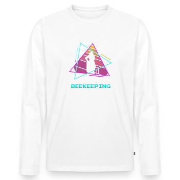 Retro Vintage Classic Beekeeping Beekeeper - Männer Premium Bio Langarmshirt - Weiß - Vorne - Nico (187cm)