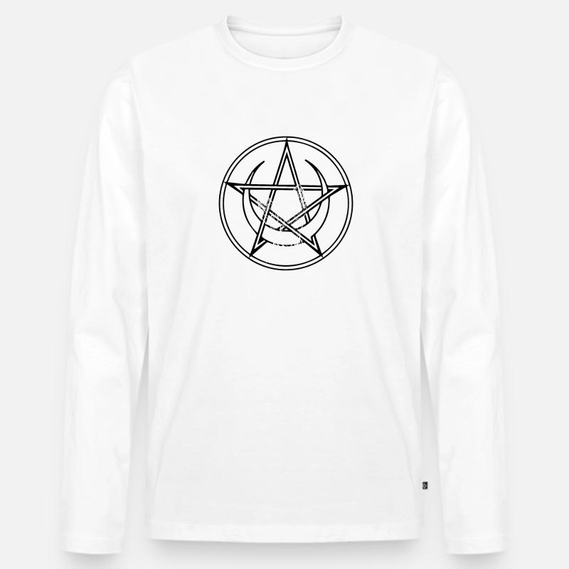 Gothic Sphynx Cat - Männer Premium Bio Langarmshirt - Weiß