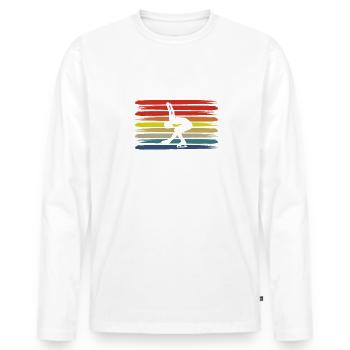 Unpaid Ice Skater Critic Skates Skating - Männer Premium Bio Langarmshirt - Weiß - Vorne - Nico (187cm)