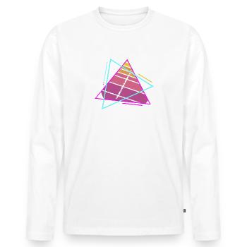Retro Vintage Classic Irish Flute Player Instruments - Men's Premium Organic Long Sleeve Shirt - white - Front - Nico (187cm)