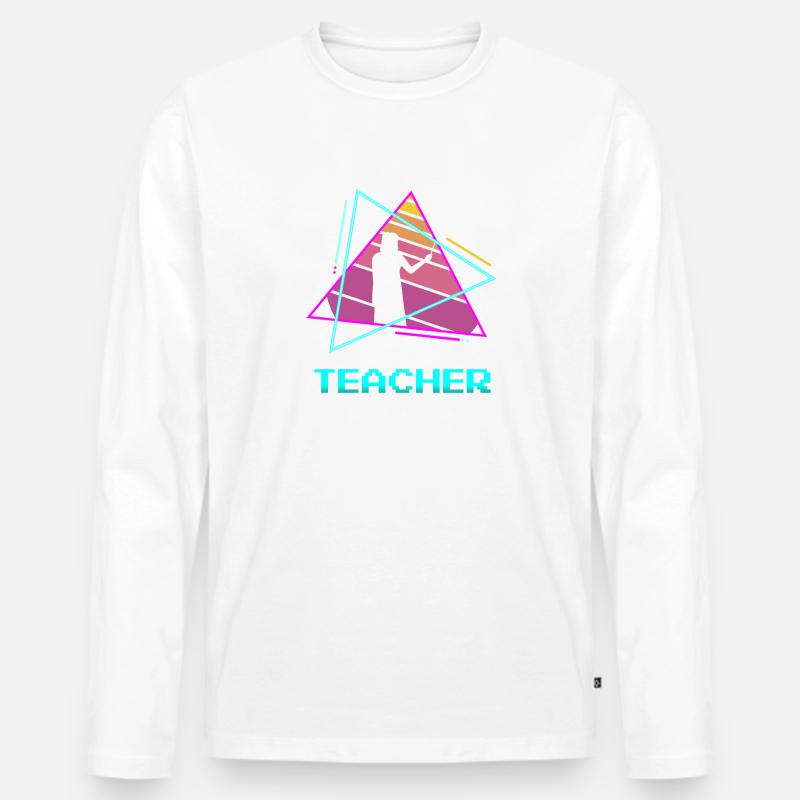 Retro Teacher Professor Teaching - Männer Premium Bio Langarmshirt - undefined