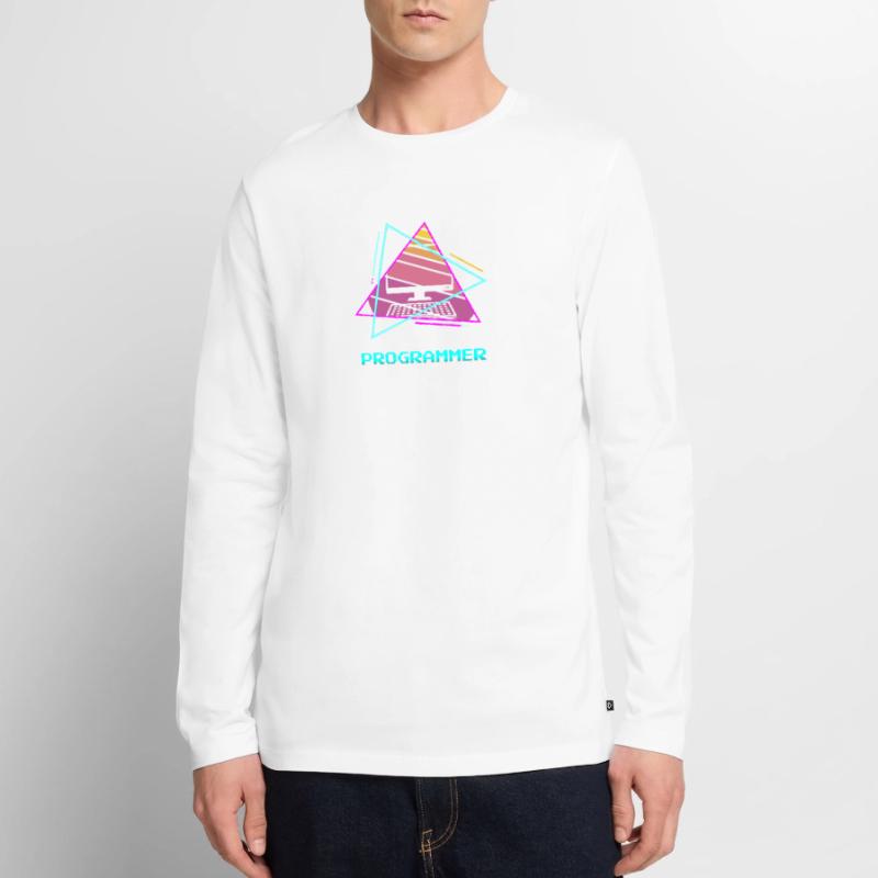 Retro Programmer Computer Programming Men's Premium Organic Long Sleeve Shirt