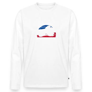 Je Peux Pas J'ai Bad Badminton - Männer Premium Bio Langarmshirt - Weiß - Vorne - Nico (187cm)