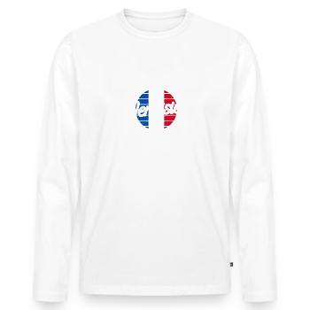 Menuisier L'Homme Le Mythe La Légende Menuiserie - T-shirt manches longues Premium bio Homme - blanc - Devant - Nico (187cm)