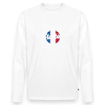 Plombier L'Homme Le Mythe La Légende Plomberie - T-shirt manches longues Premium bio Homme - blanc - Devant - Nico (187cm)