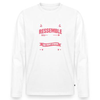 Voici À Quoi Ressemble Une Princesse Qui Vient - T-shirt manches longues Premium bio Homme - blanc - Devant - Nico (187cm)
