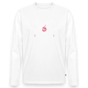 Angetrieben von neonatalen Krankenschwestern und Kaffee NICU Krankenschwestern RN - Männer Premium Bio Langarmshirt - Weiß - Vorne - Nico (187cm)