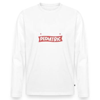 Sleep All Day Pediatric Nurse All Night - Men's Premium Organic Long Sleeve Shirt - white - Front - Nico (187cm)