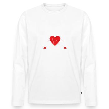Une infirmière cardiaque répare les cœurs brisés Cardiologue - T-shirt manches longues Premium bio Homme - blanc - Devant - Nico (187cm)