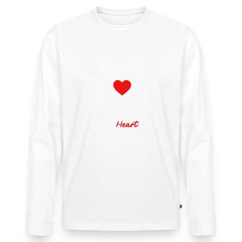 Retraitée mais toujours infirmière cardiaque dans l’âme - T-shirt manches longues Premium bio Homme - blanc - Devant - Nico (187cm)