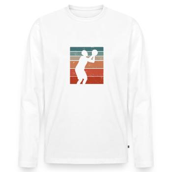 Je Peux Pas J'ai Basket Basket-ball Basketteur - T-shirt manches longues Premium bio Homme - blanc - Devant - Nico (187cm)