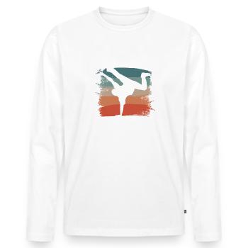 Je Peux Pas J'ai Breakdance Breakdancing - T-shirt manches longues Premium bio Homme - blanc - Devant - Nico (187cm)