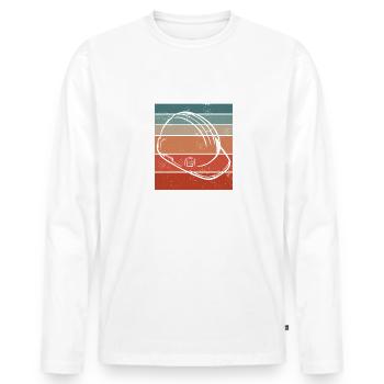 Je Peux Pas J'ai Chantier Construction - T-shirt manches longues Premium bio Homme - blanc - Devant - Nico (187cm)