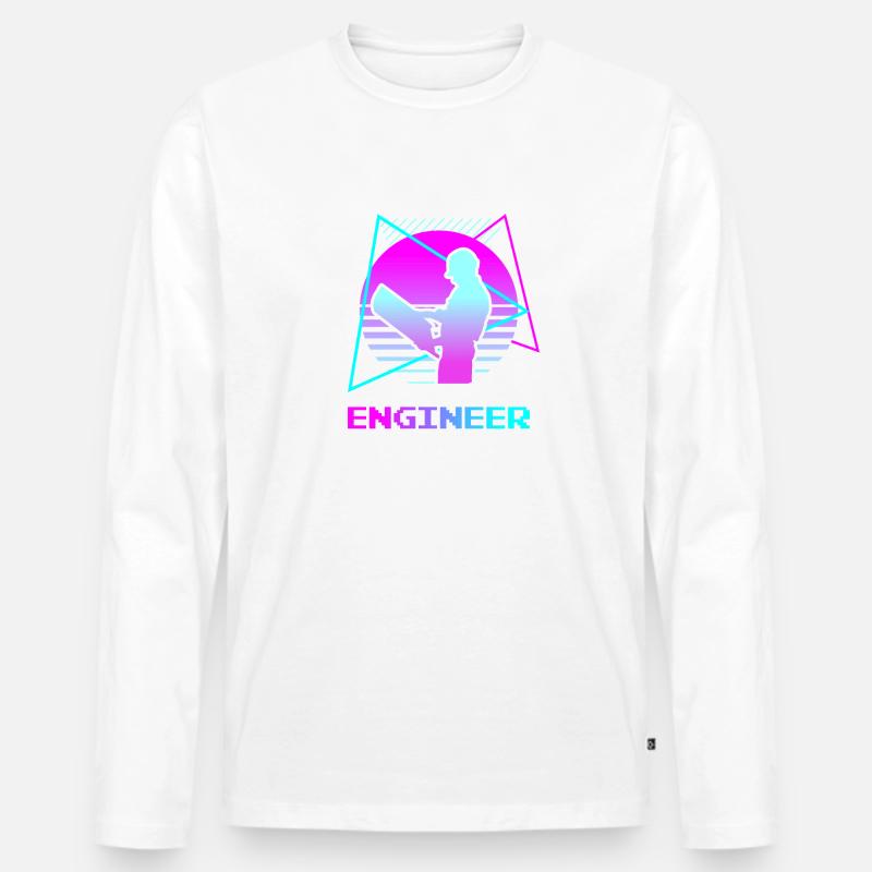 Retro Classic Ingenieur Engineering - Männer Premium Bio Langarmshirt - undefined