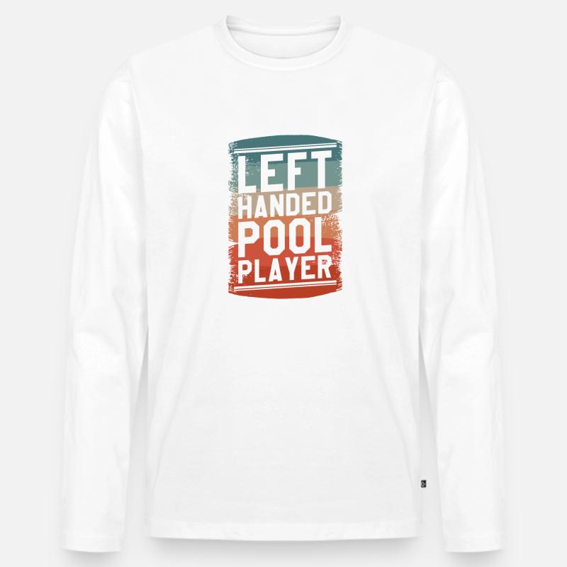 Linkshänder Billard - Männer Premium Bio Langarmshirt - undefined