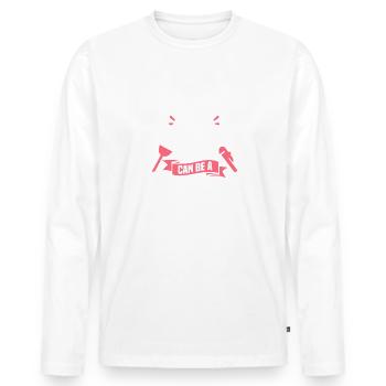 Wer will eine Prinzessin sein, wenn man eine sein kann - Männer Premium Bio Langarmshirt - Weiß - Vorne - Nico (187cm)