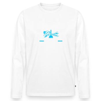 Plumber Someone Who Repairs What Your Husband - Men's Premium Organic Long Sleeve Shirt - white - Front - Nico (187cm)