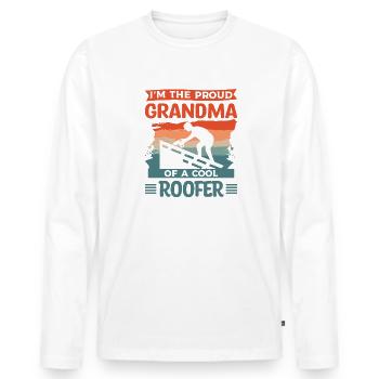 Dieser Mann ist eine tolle Oma und ein Dachdecker - Männer Premium Bio Langarmshirt - Weiß - Vorne - Nico (187cm)